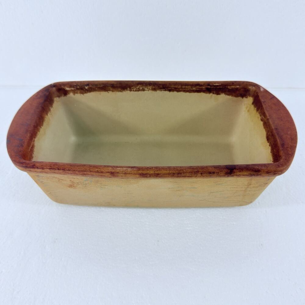 Pampered Chef Family Heritage Stoneware Bread Loaf Pan Baking Stone #1417 USA